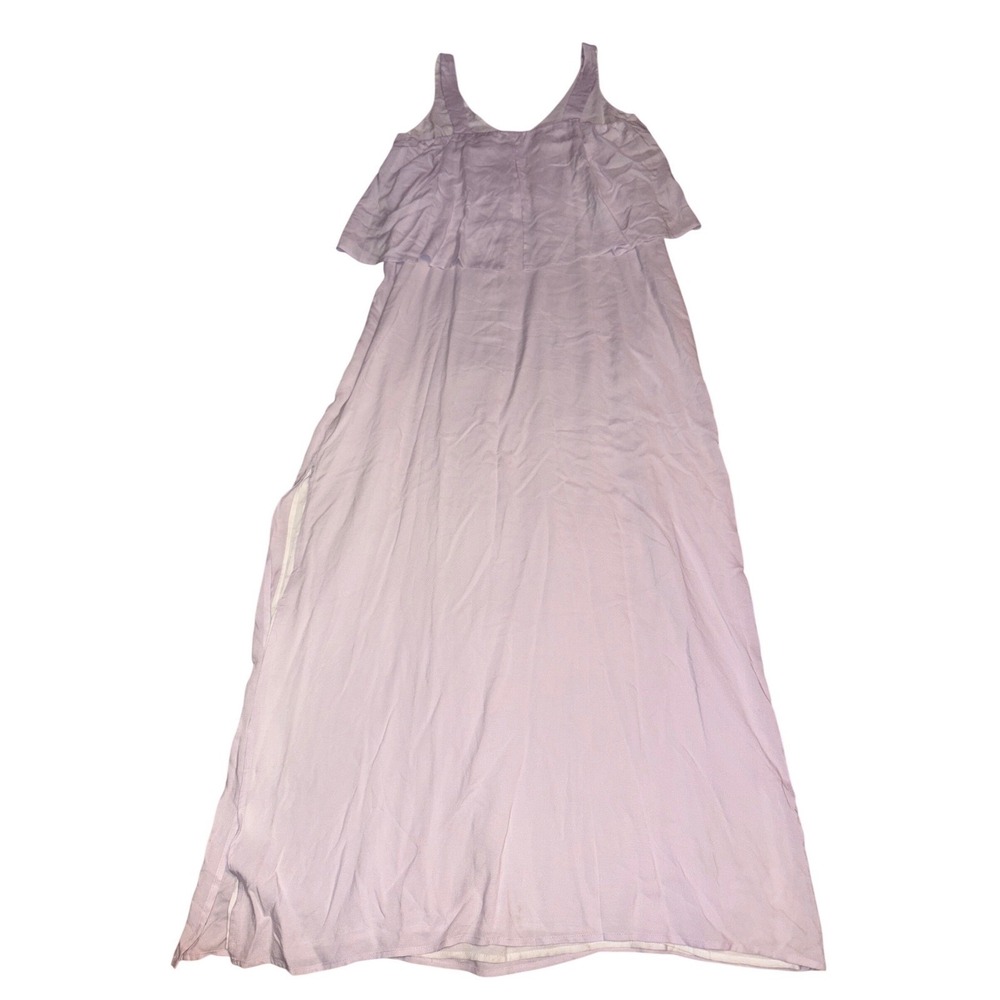 Splendid Womens Lavender Maxi Dress Cold Shoulder Flowy Boho Size Large - Picture 3 of 9